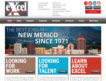 Tablet Screenshot of excelstaff.com